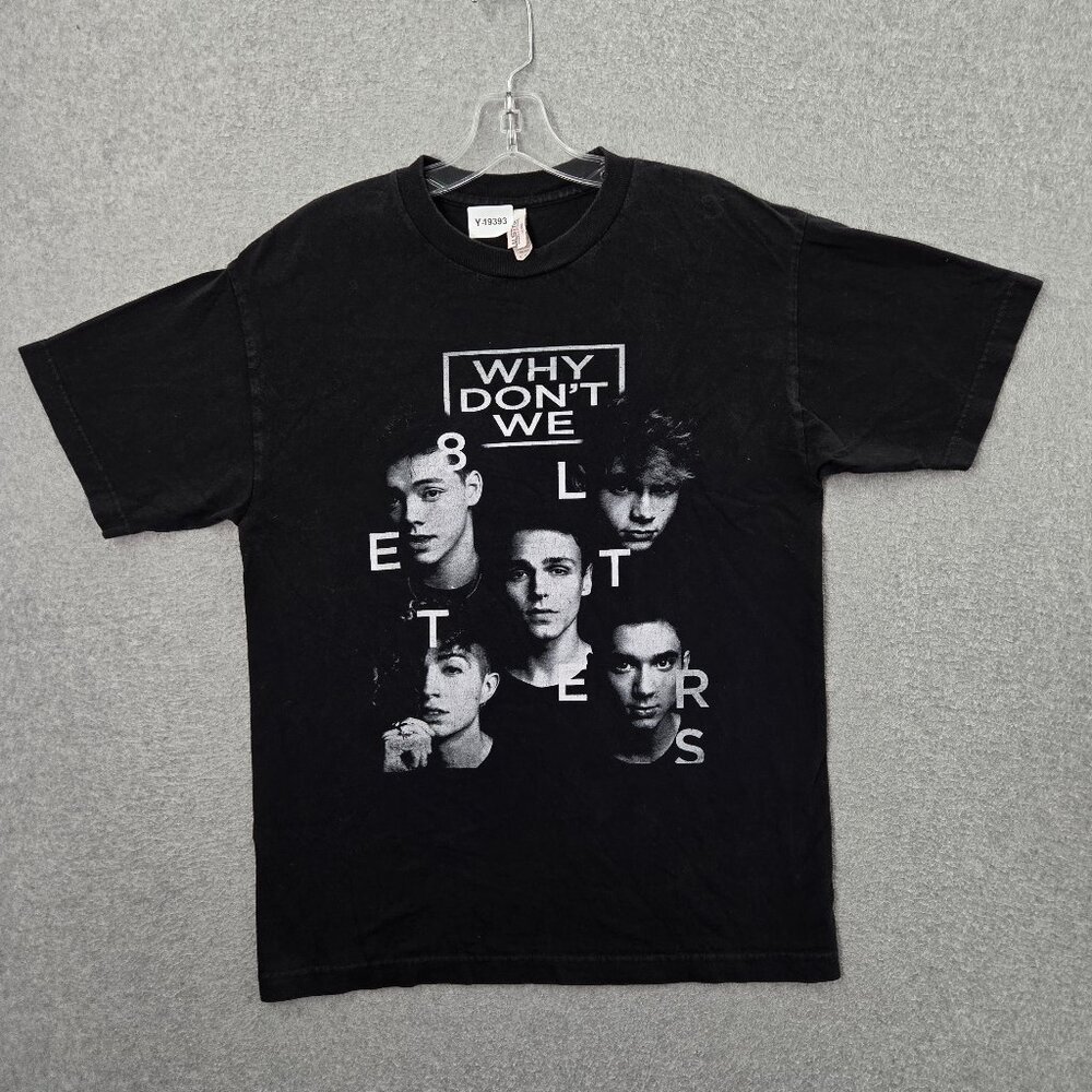 Why Don't We Men Shirt Medium Black 2019 Tour Graphic Crew Neck Tee